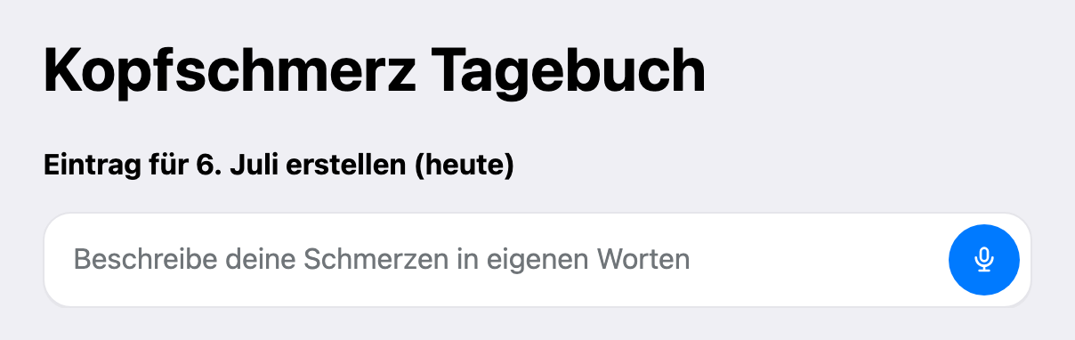 KI-Eingabeblock auf der Seite Eintrag erstellen